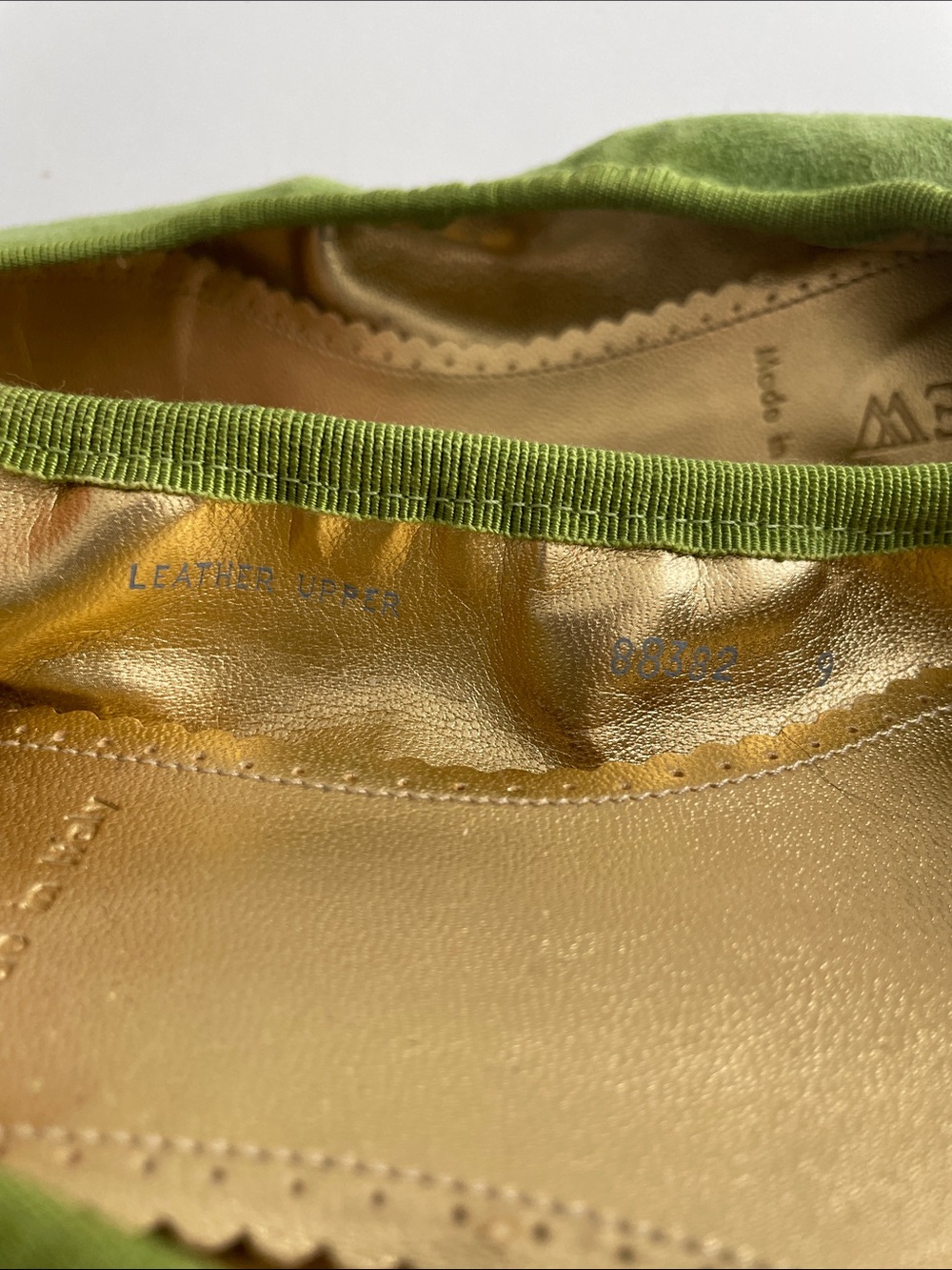 J. Crew Green Suede Ballet Flats with Blue Cap - Picture 7 of 7